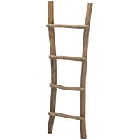 Unbekannt Escalera Estante de Madera- Naturaleza- 50x10x150 cm